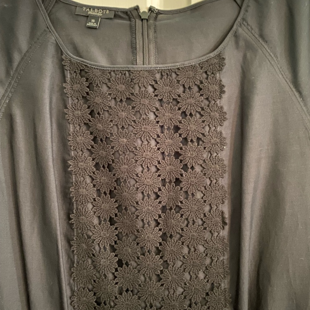 Black Dress w/ Crochet Detailing